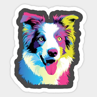 Border Collie Pop Art - Dog Lover Gifts Sticker